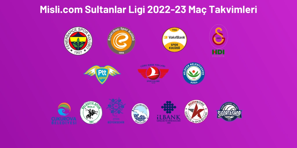 Misli.com Sultanlar Ligi 2022-23 Maç Takvimleri