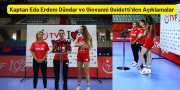 Kaptan Eda Erdem Dündar ve Giovanni Guidetti Açıklama