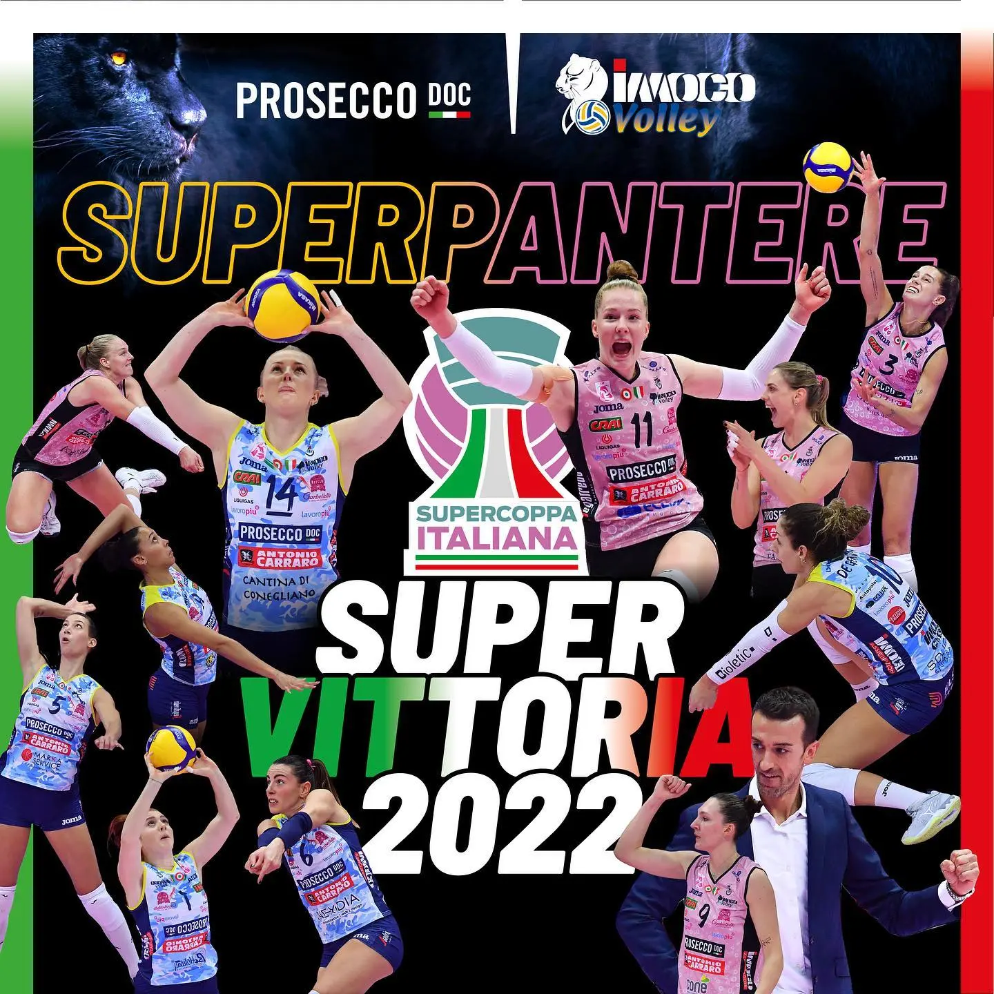 2022 İtalya Süper Kupası 26 Kasım 2022 Imoco Conegliano ve Igor Gorgonzola Novara