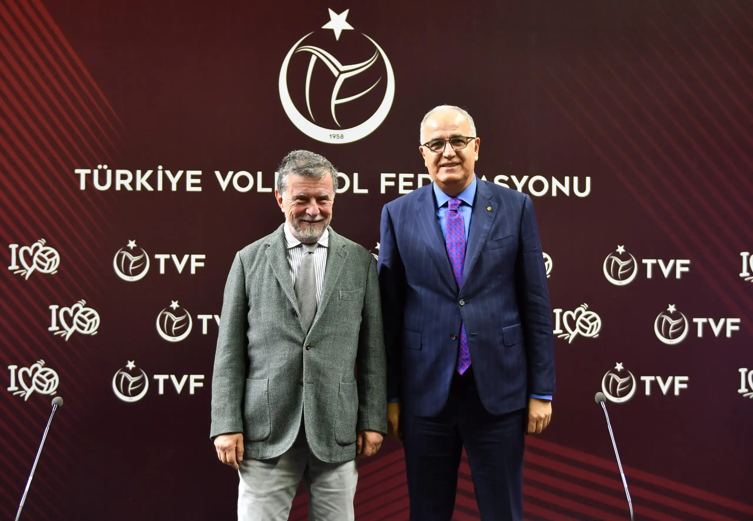 TVF Başkanı Mehmet Akif Üstündağ ve Eczacıbaşı Spor Kulübü Başkanı Faruk Eczacıbaşı Basın Toplantısı 12 Aralık 2022