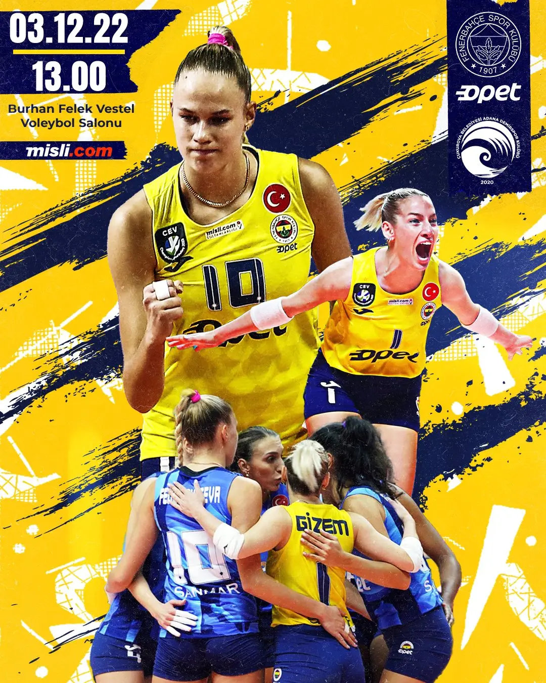 misli.com Sultanlar Ligi 9. Hafta Açılışı Fenerbahçe Opet Çukurova Belediye