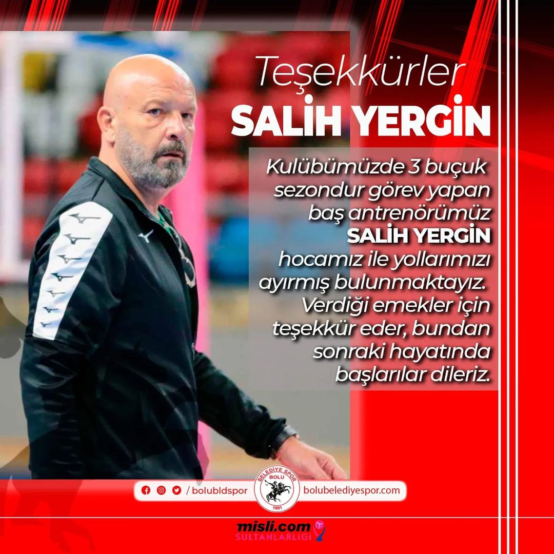 Bolu Belediyespor'da Salih Yergin Dönemi Sona Erdi