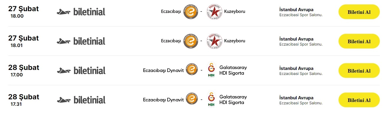 Eczacıbaşı, Kuzeyboru ve Galatasaray Bağış Maçı