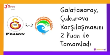 Galatasaray, Çukurova Karşılaşmasını 2 Puan ile Tamamladı