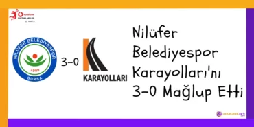 Nilüfer Belediyespor Karayolları'nı 3-0 Mağlup Etti