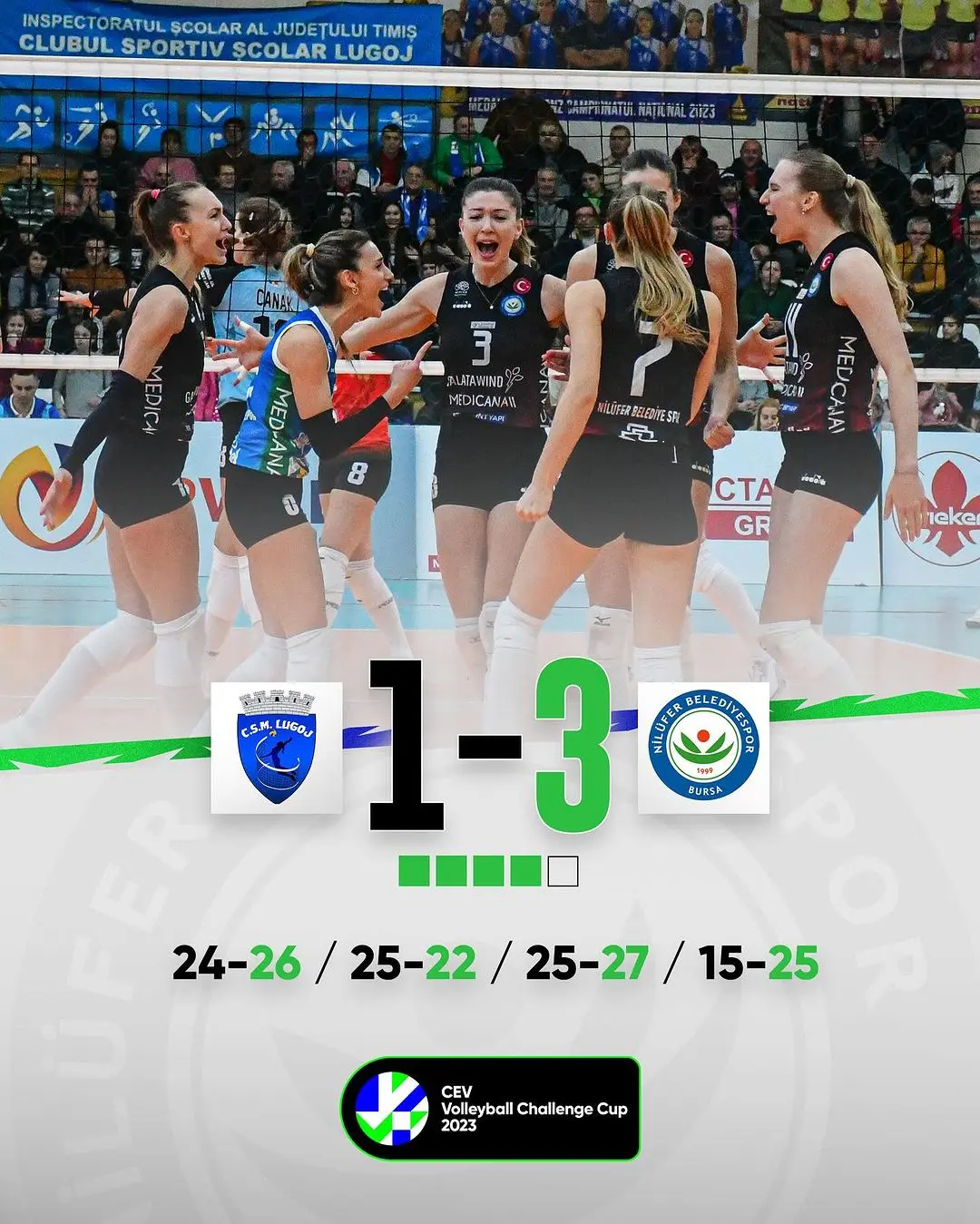 Nilüfer Belediyespor, Avrupa'da Son 4 Turunda Avantajı Ele Geçirdi 1