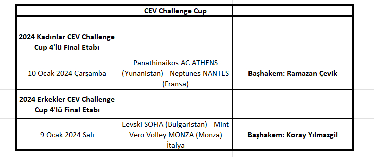 Uluslararası Voleybol Hakemlerimizin Ocak Ayı Görevleri 3
