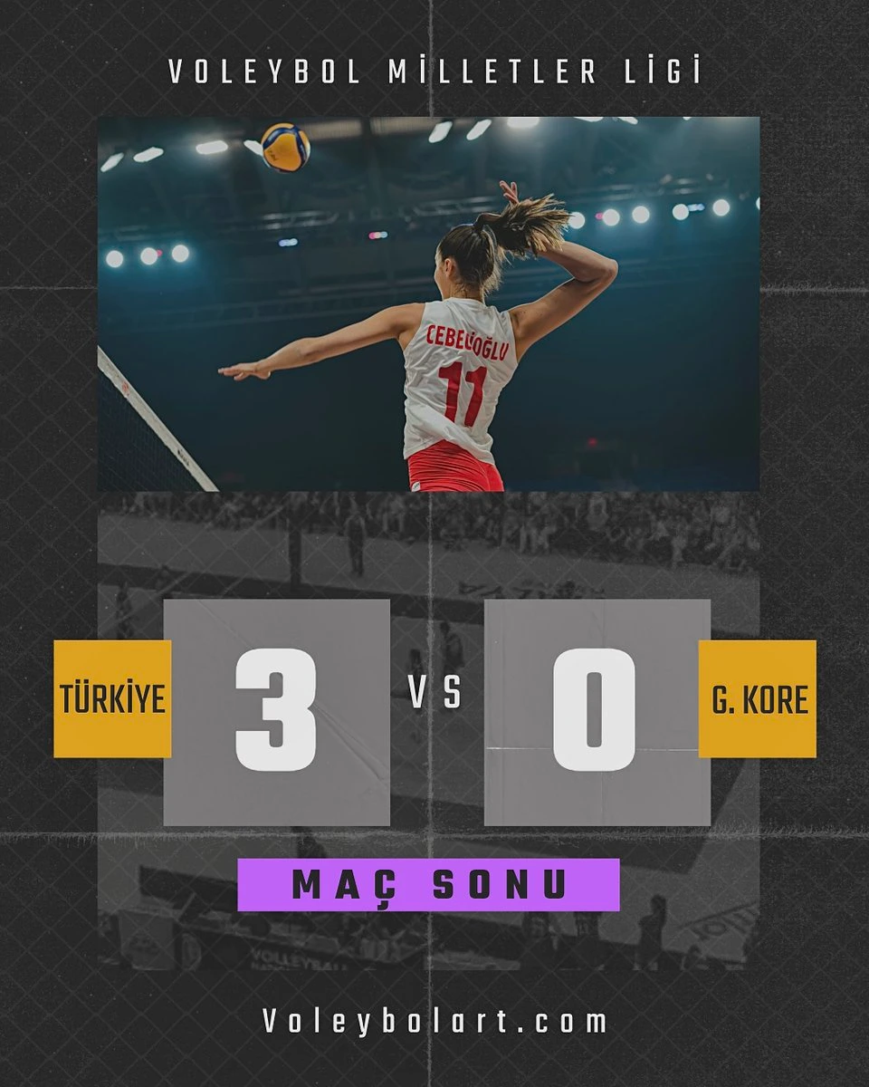 Filenin Sultanları VNL 2024'te Güney Kore'yi 3-0 Mağlup Etti1
