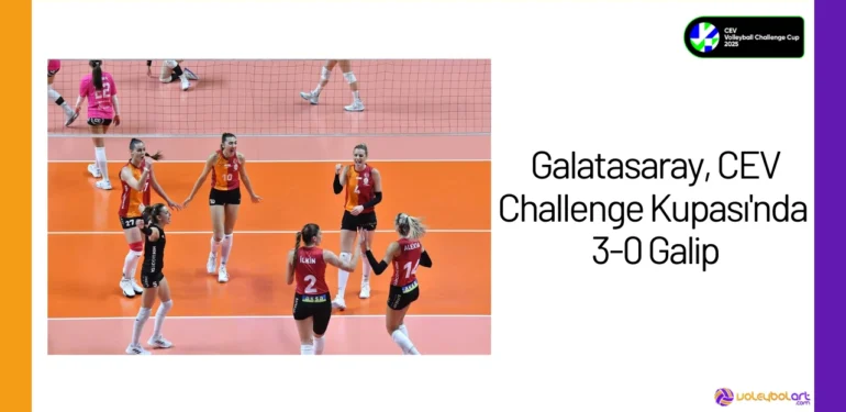 Galatasaray, CEV Challenge Kupası'nda 3-0 Galip24